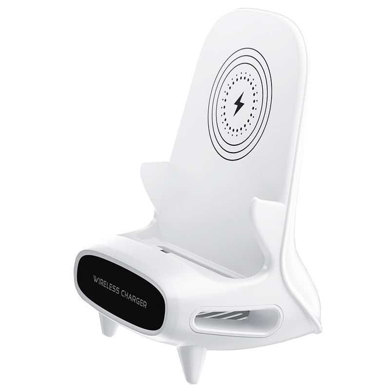 Mini Chair Wireless Charger Stand Holder with Speaker 5