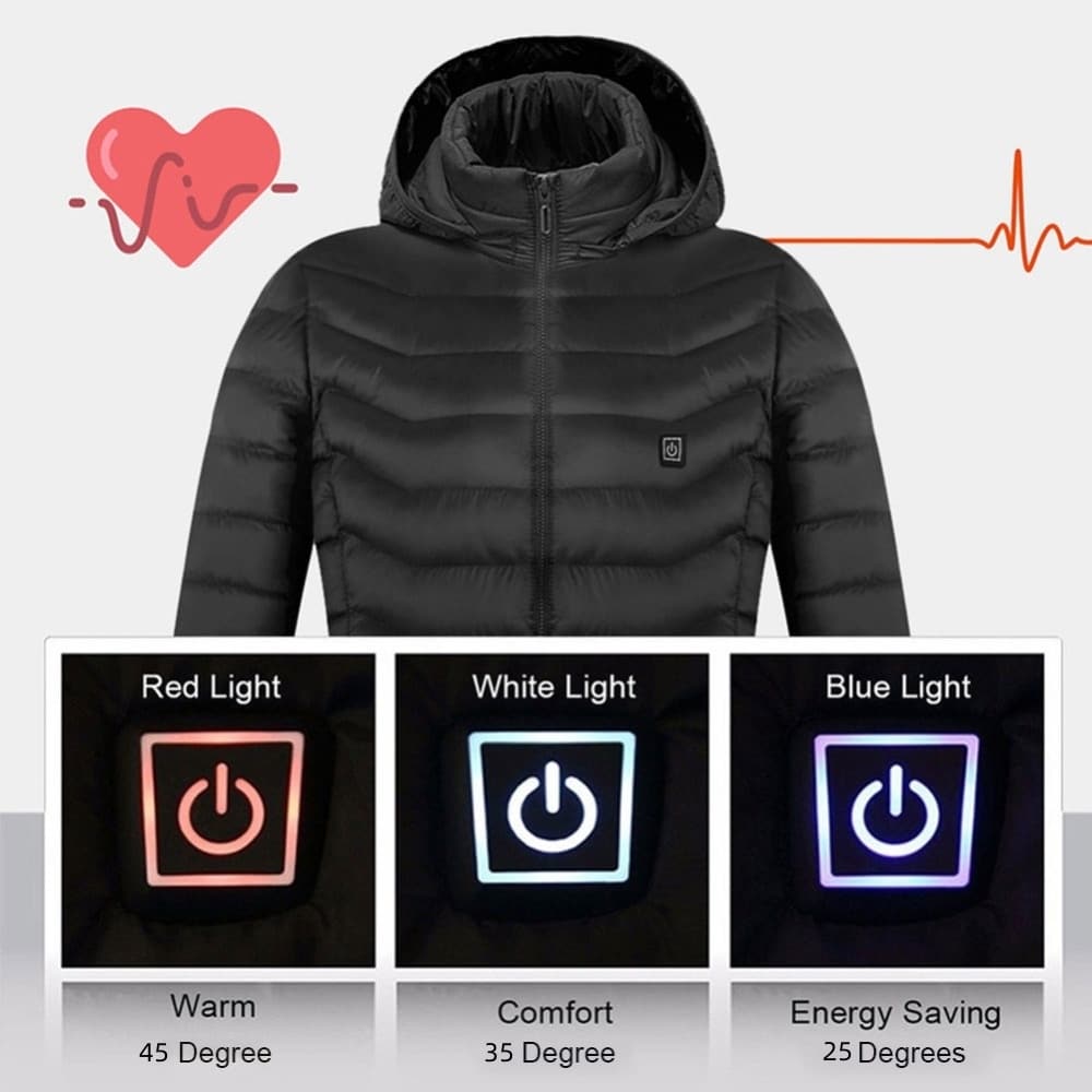 New Men's Heated Jacket Coat Electric Clothes Winter 2