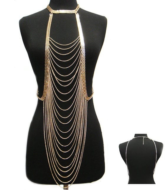 New Women Body chain jewelry long necklace 2