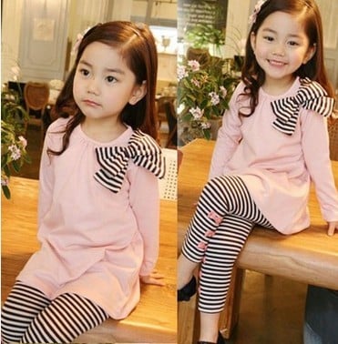Cute Girl clothing setsTunic Kids Spring Clothes 1