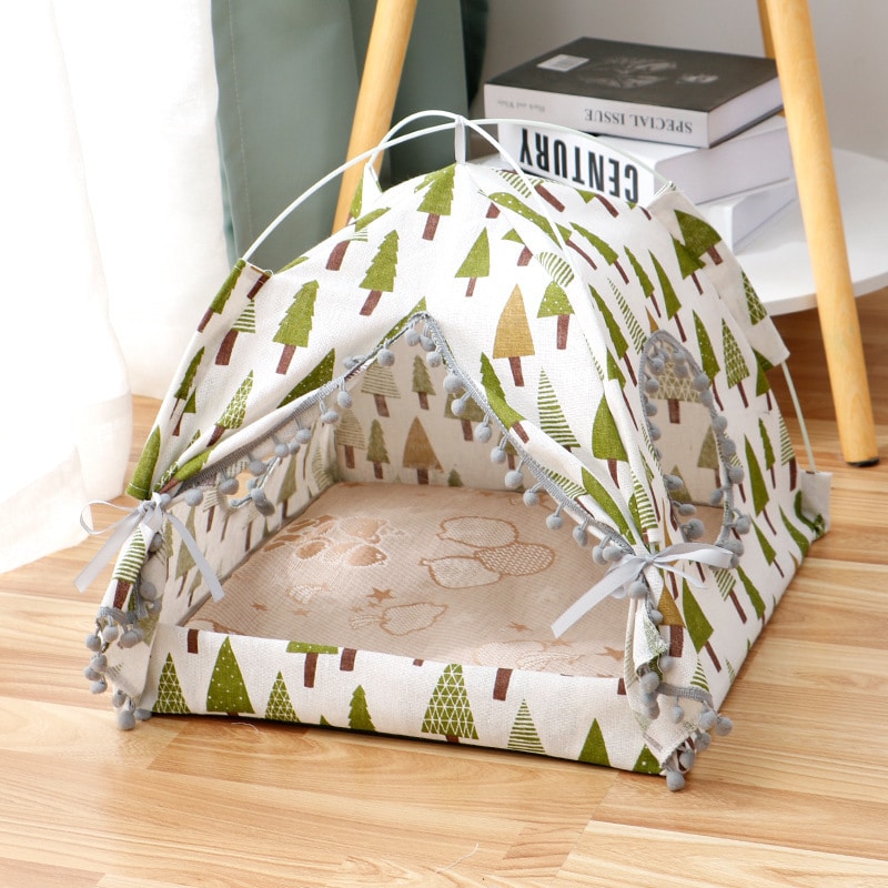 Cat House Enclosed Pet Bed 7