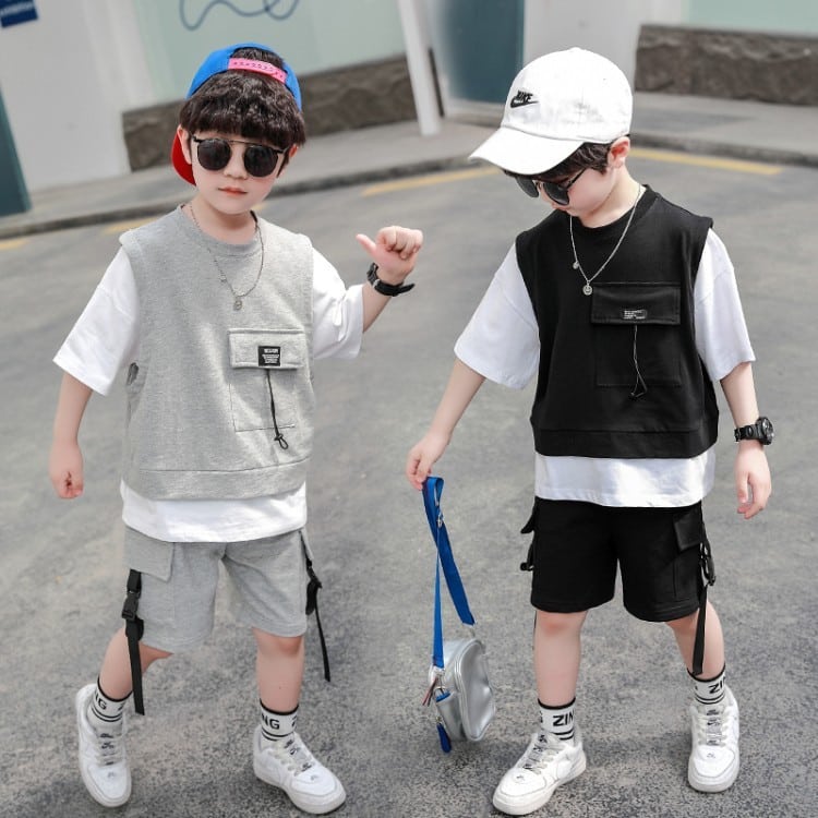 Cute Children Summer Clothing Short-Sleeved Overalls 2