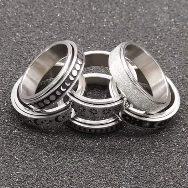 Stainless Steel Rotatable Ring To Relieve Anxiety 1