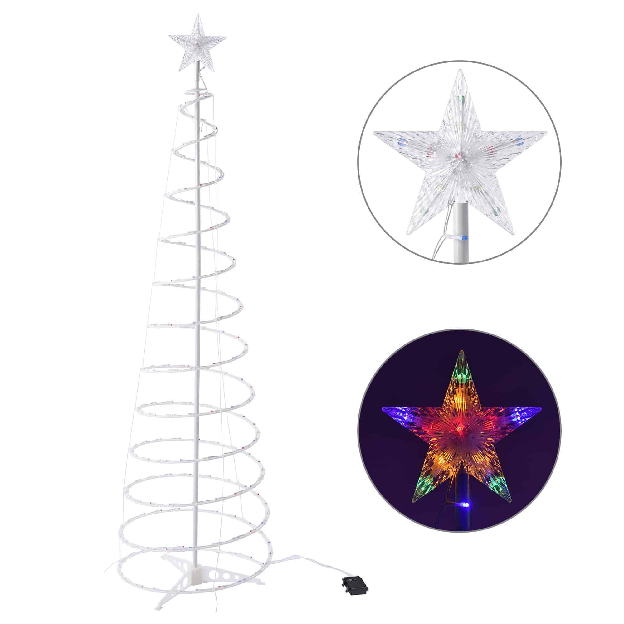 6FT LED Spiral Christmas Tree Light 9