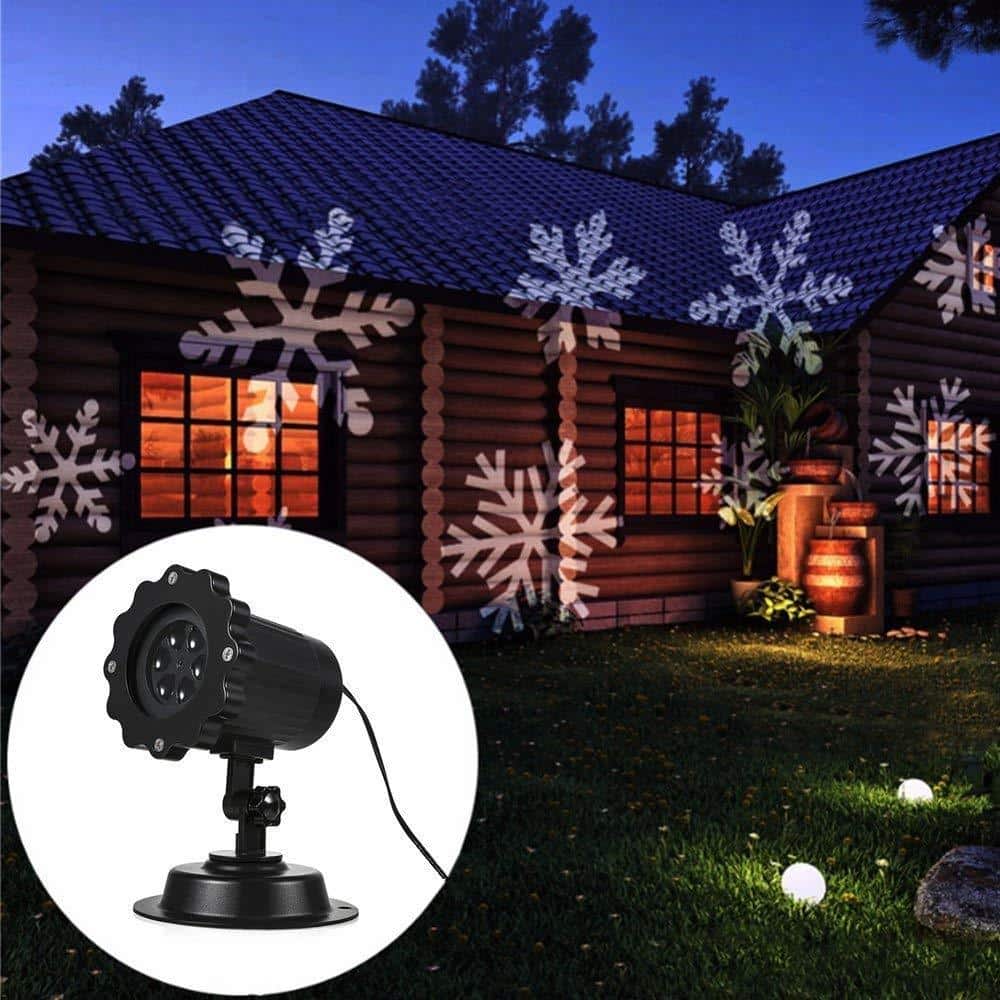 LED Christmas Blizzard Snowflake Laser Light Snowfall 8