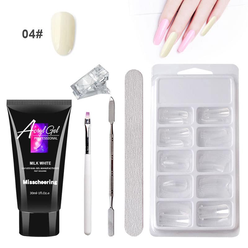 Painless Extension Gel Nail Art Without Paper Holder Quick Model Painless Crystal Gel Set 5