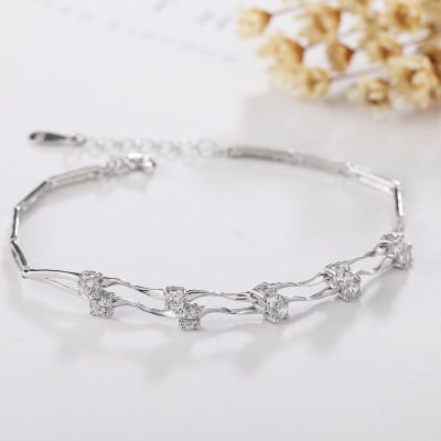 New Silver Ladies Bracelet Double Jewelry 1
