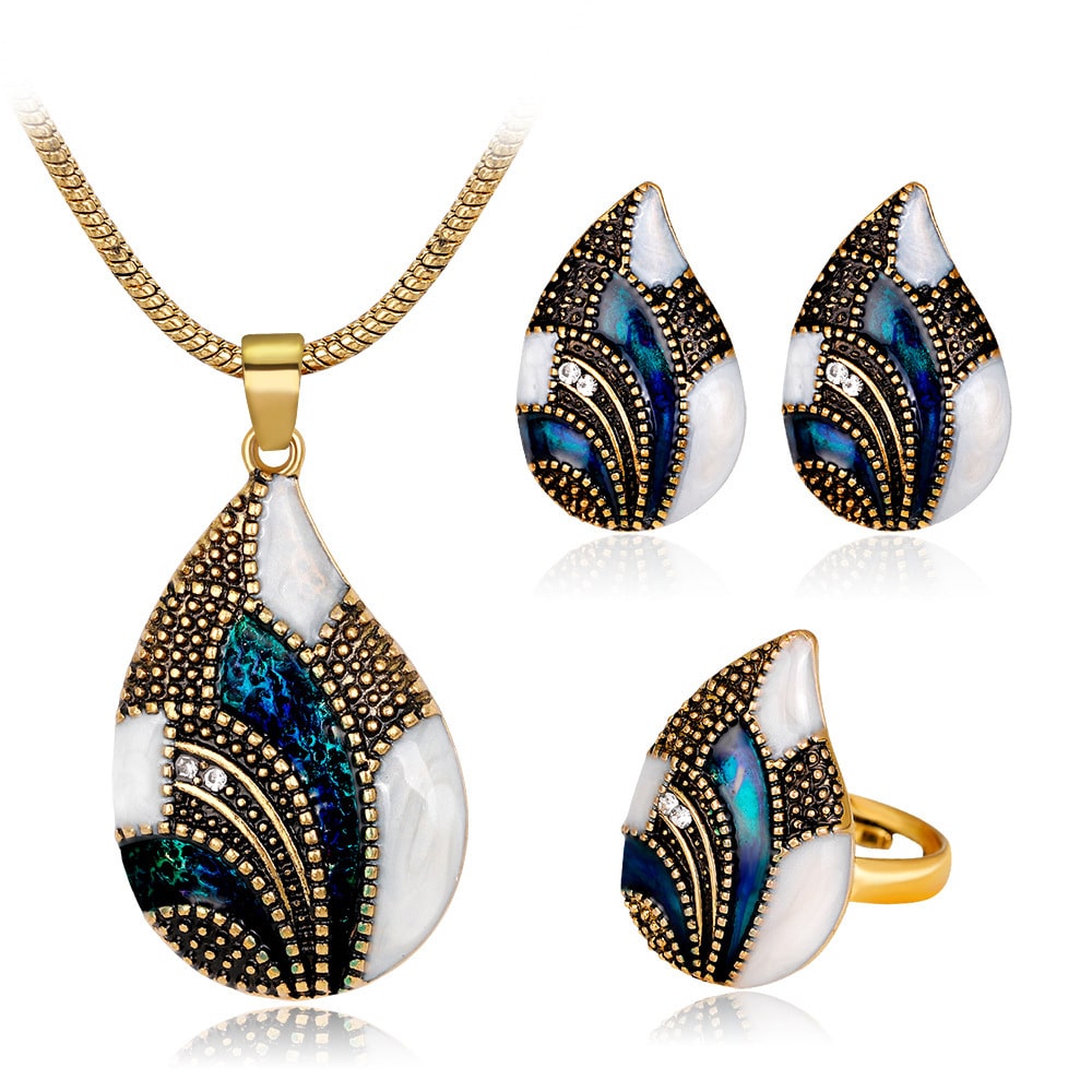 New Stylish Women Water Drop Jewelry Set 8