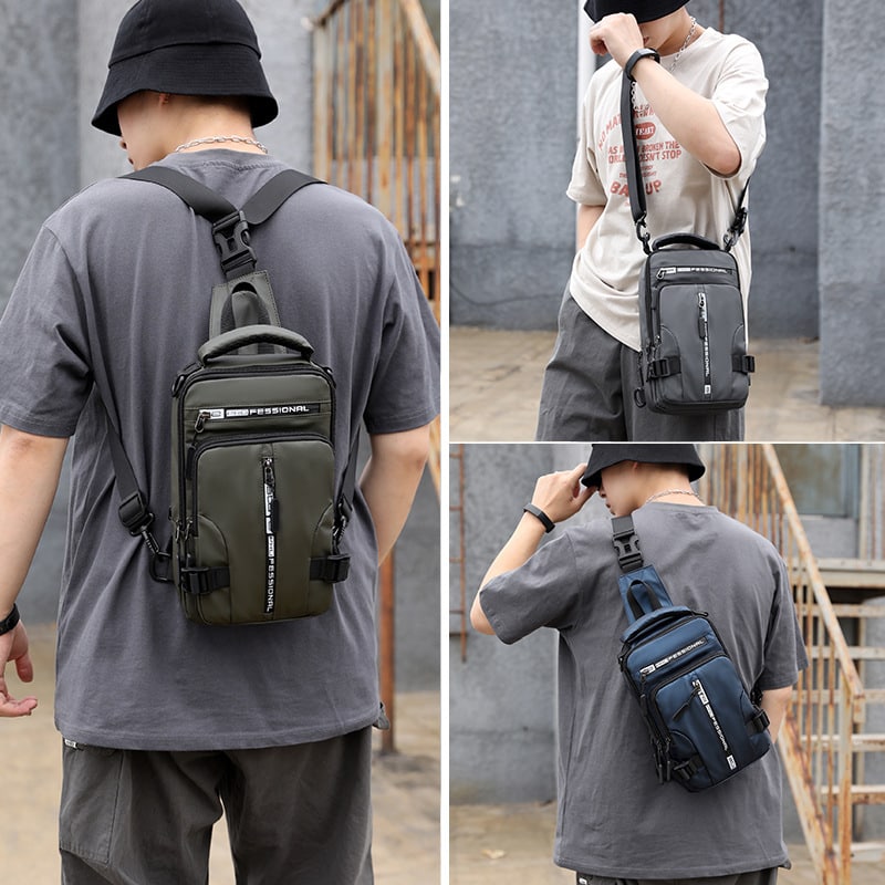 Men Multifunctional Crossbody Backpack Shoulder Bags 2