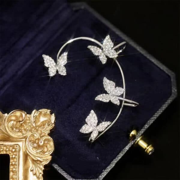 Fashion Earring Butterfly Ear Clip And Ear Hook 1