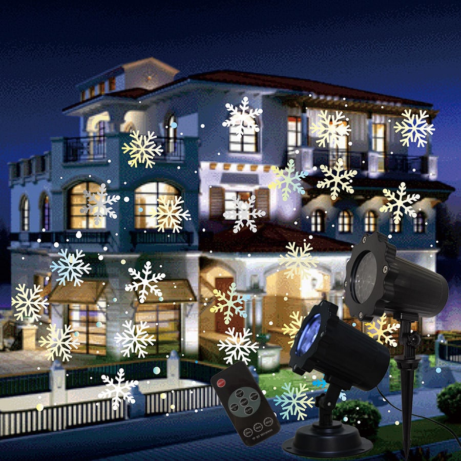 LED Christmas Blizzard Snowflake Laser Light Snowfall 7