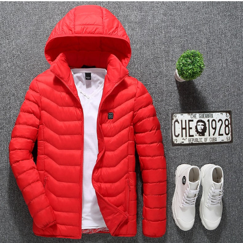New Men's Heated Jacket Coat Electric Clothes Winter 8